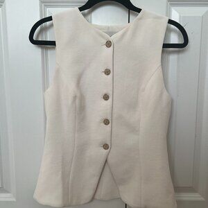 Aritzia Wilfred Regal Vest - white high-neck vest